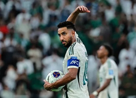 Saudi Arabia’s Salem Al-Dawsari.