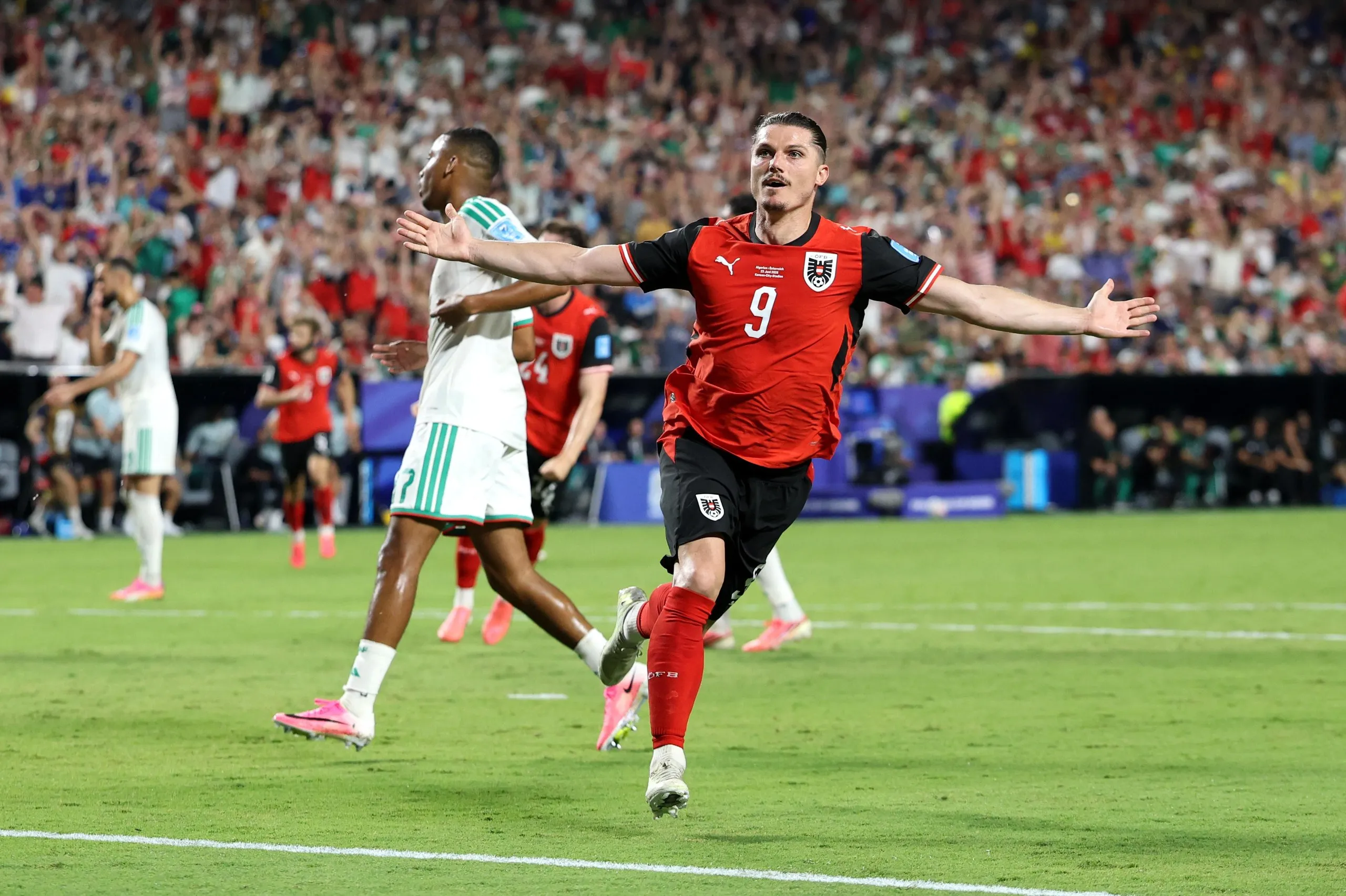 Marcel Sabitzer scores a lovely second for Austria.