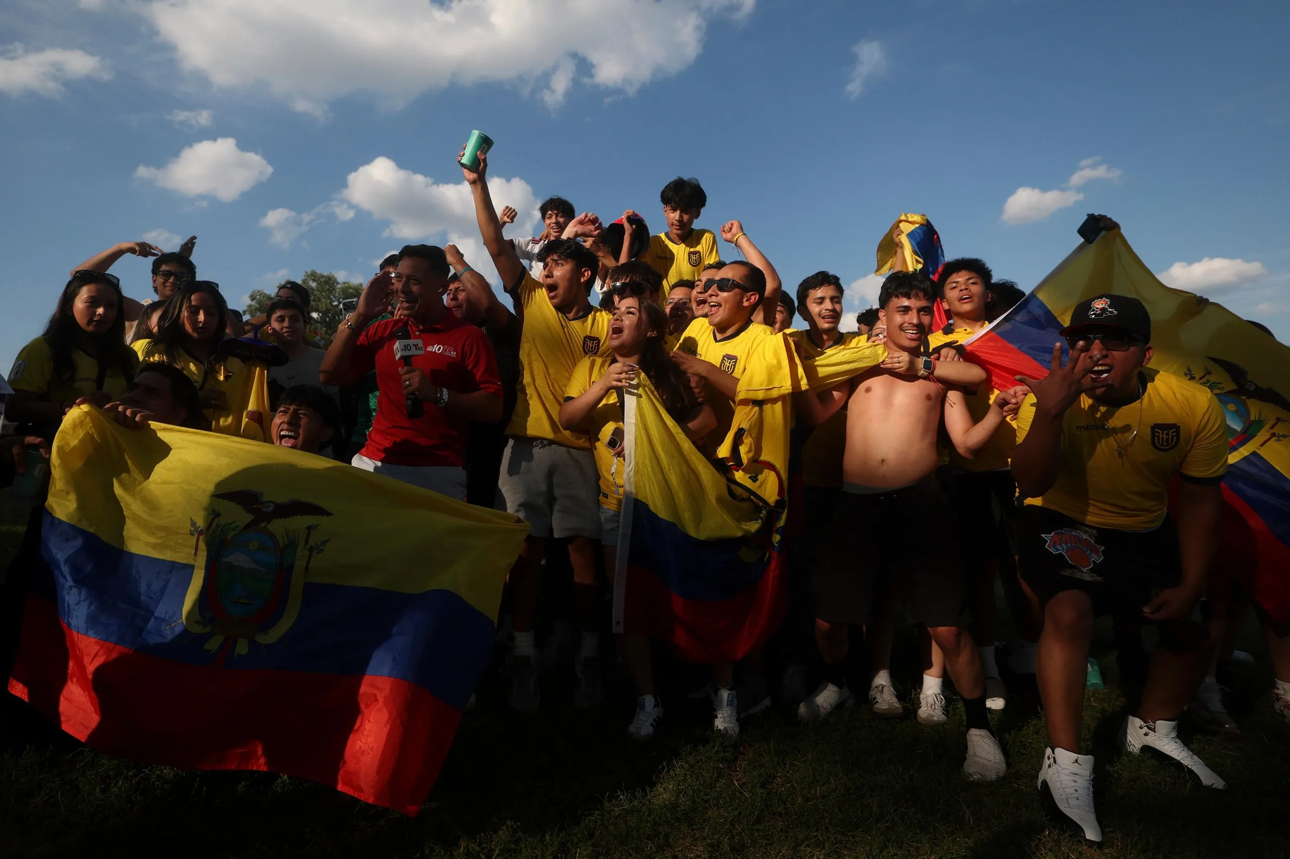 Ecuador fans bring colour to Philadelphia.