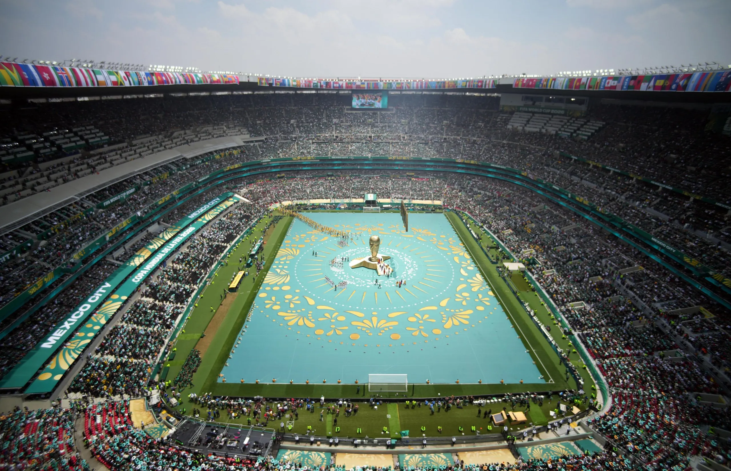 Artists perform during the opening ceremony.