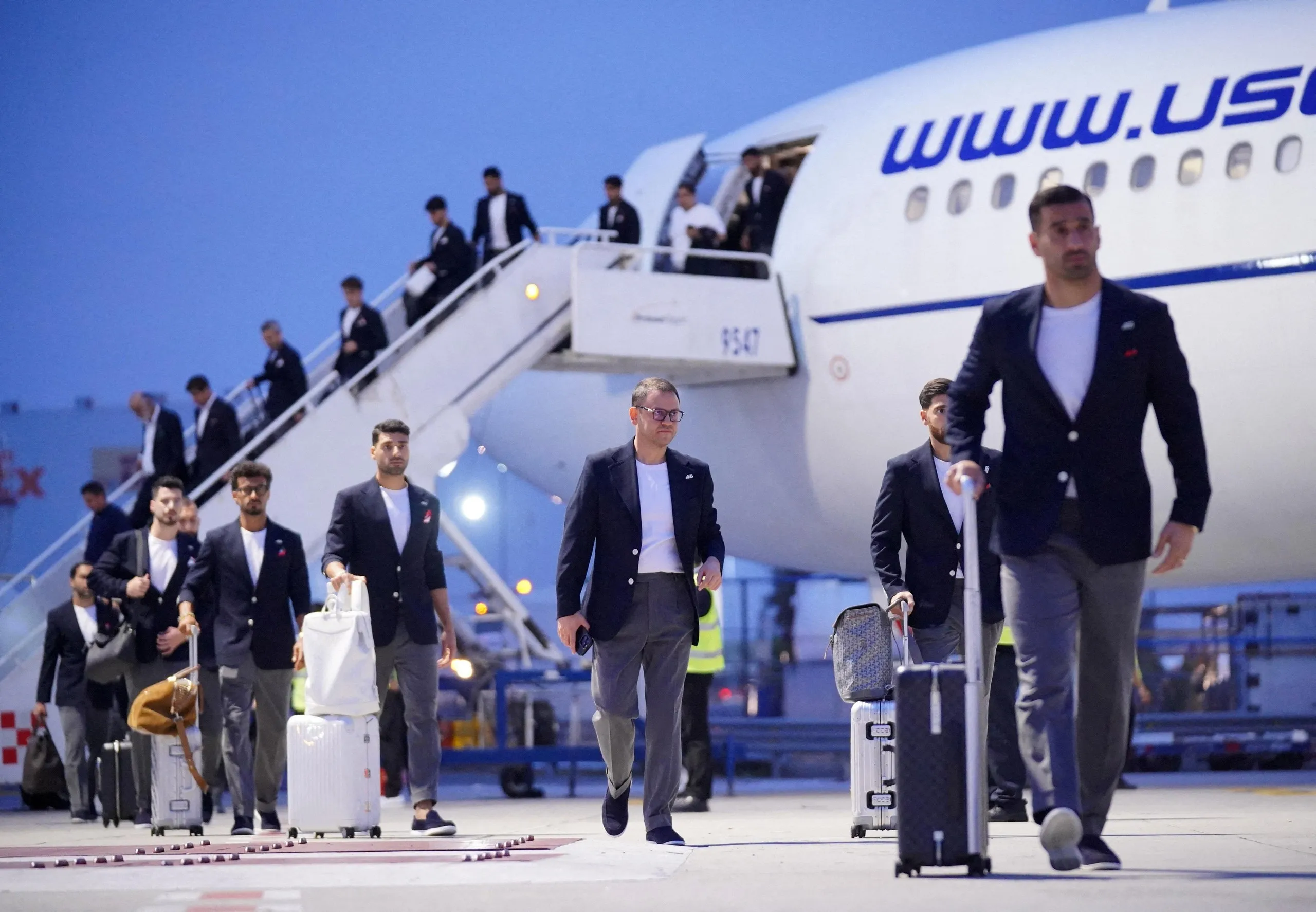 The Iran squad arrive in Tijuana