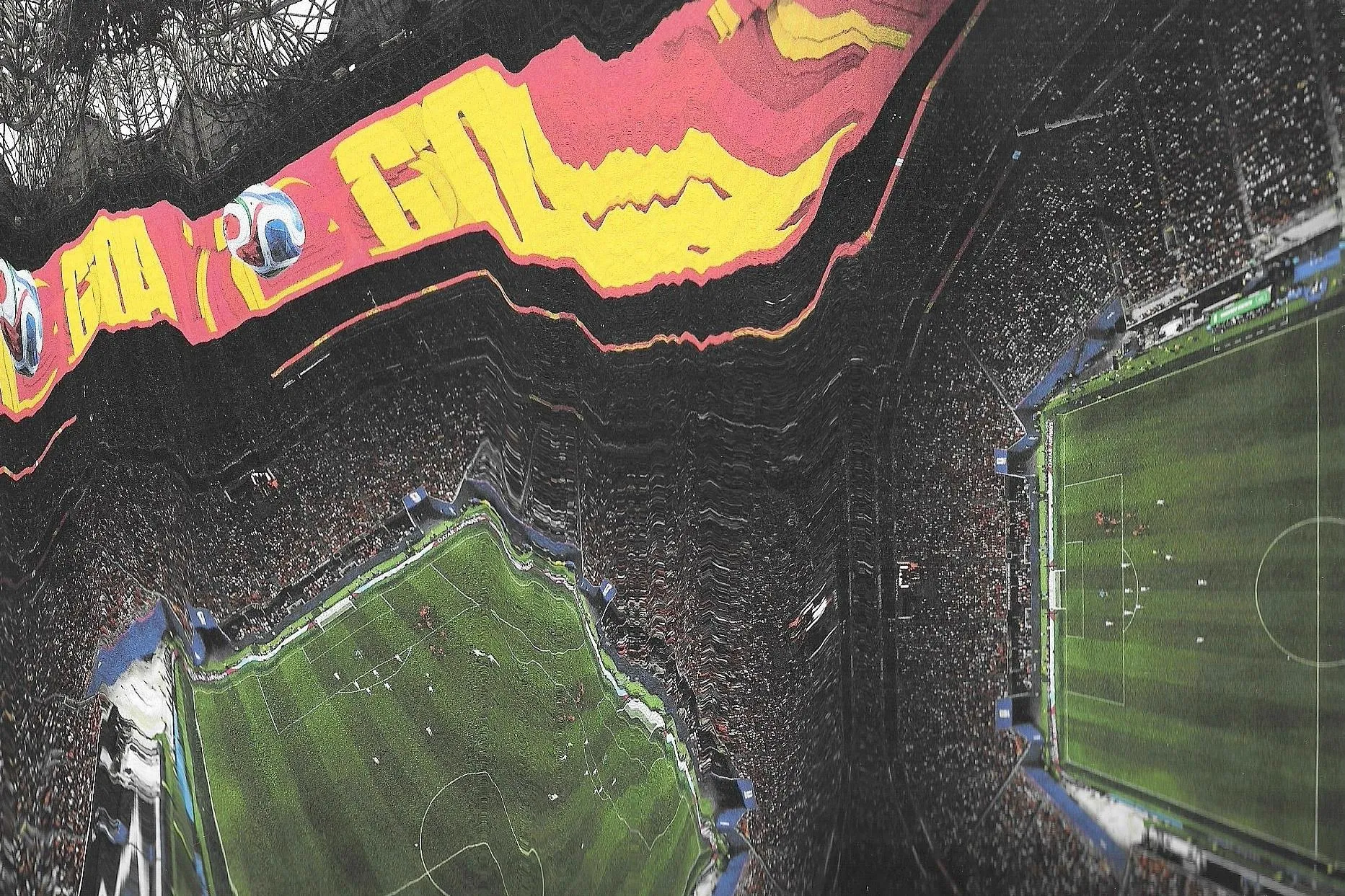 An overview of Spain v Saudi Arabia at Atlanta Stadium. Original photograph by Colin Hubbard.