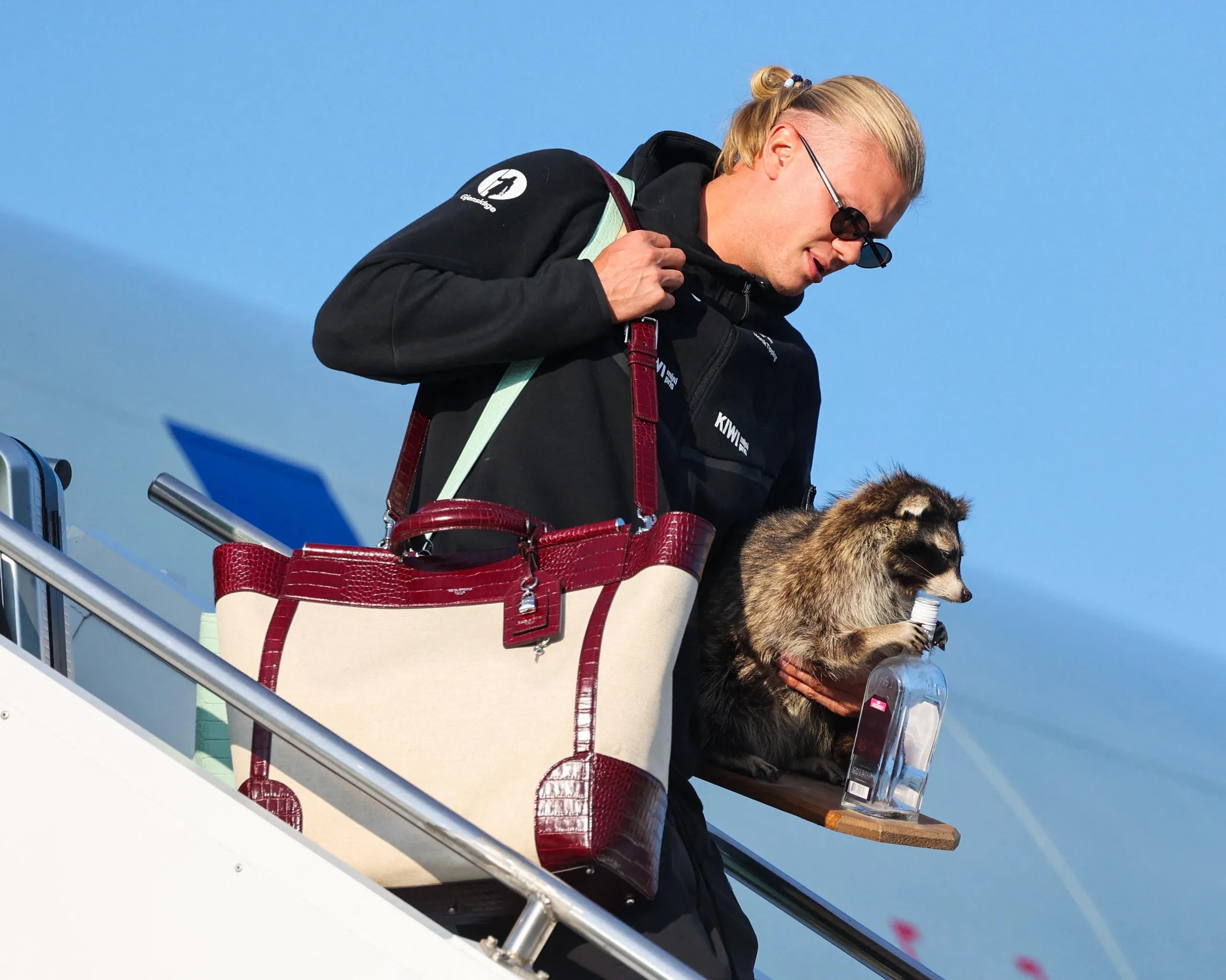 Erling Haaland brings a taxidermy racoon and more souvenirs home to Norway
