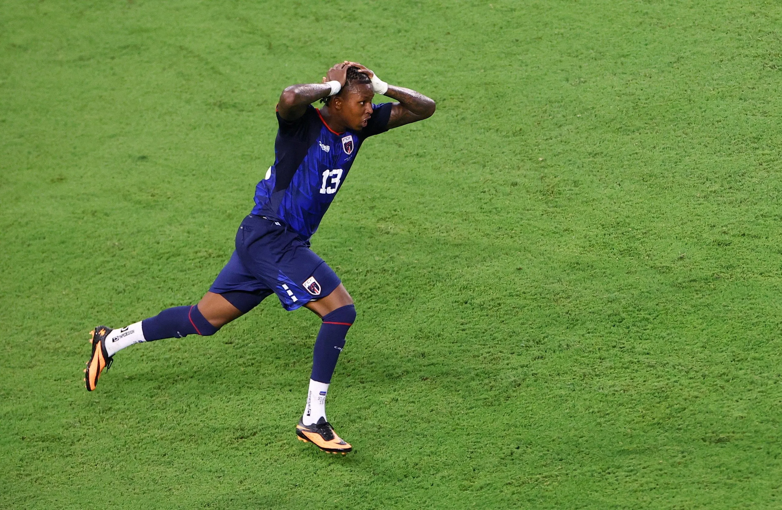 Sidny Lopes Cabral runs off in disbelief after surely the greatest moment in Cape Verde’s history.