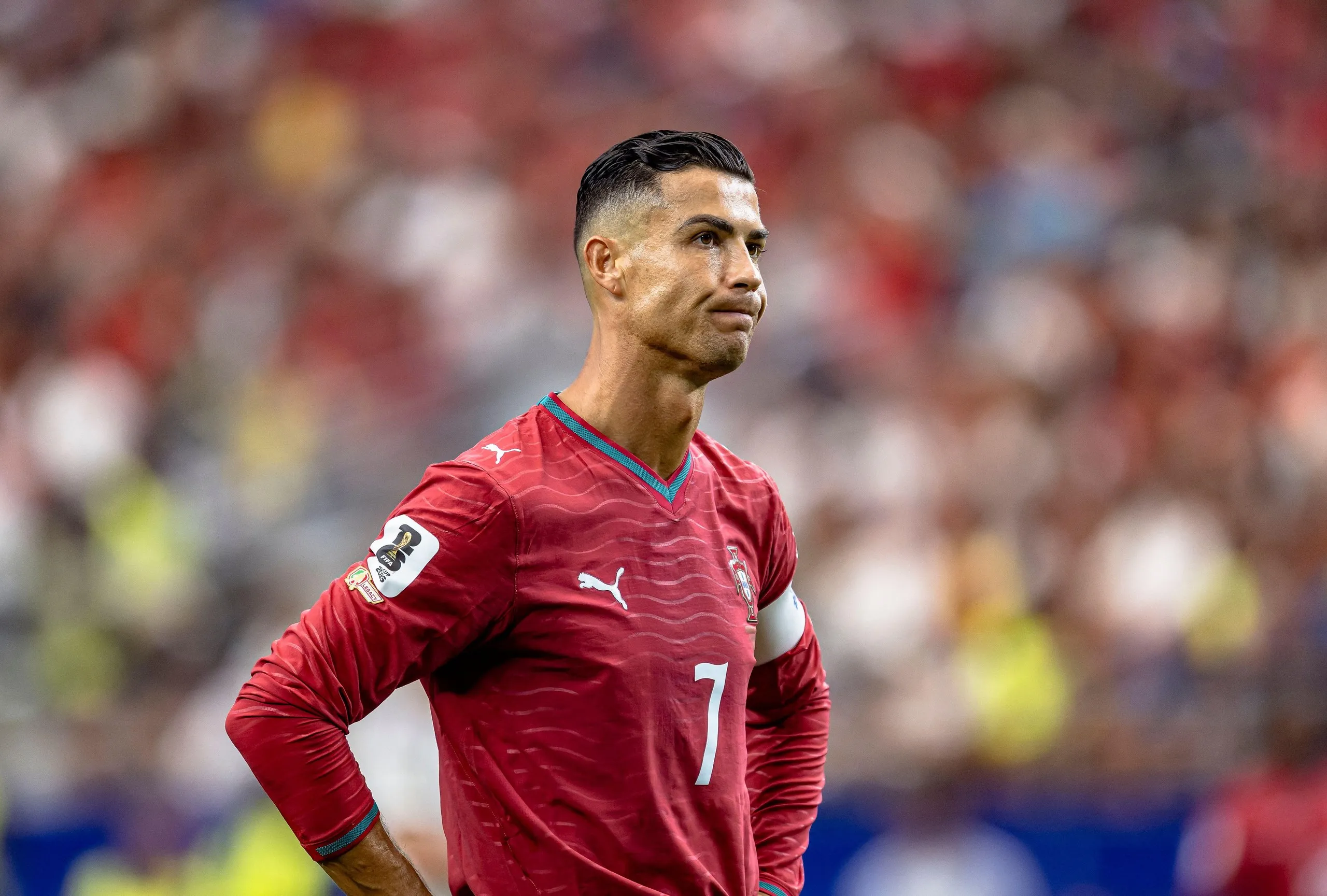 Cristiano Ronaldo in Portugal’s match against Spain